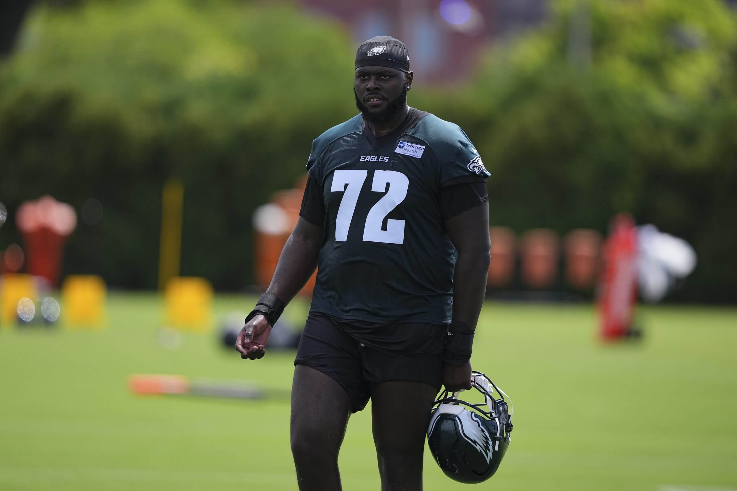 Eagles training camp: Markel Bell works through 'growing pains' filling in for Lane Johnson