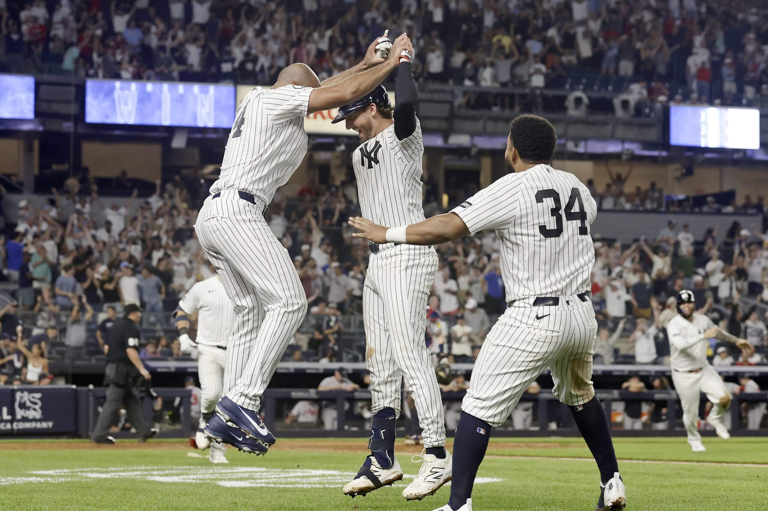 Yankees get 3-2 walk-off win over Braves in 10 innings on Ryan McMahon sacrifice fly
