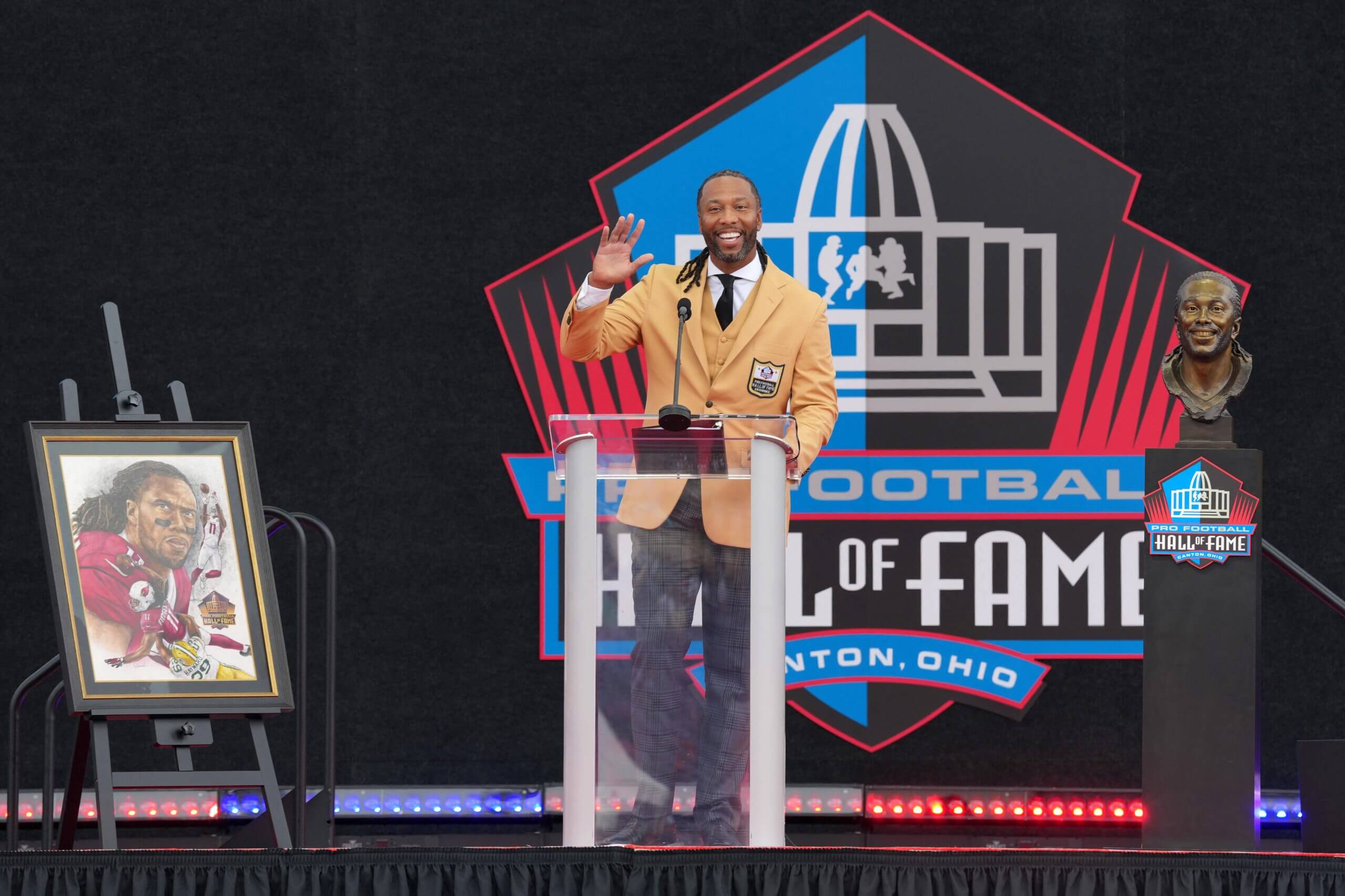 Larry Fitzgerald joined the Hall of Fame team, but he never left his old one behind