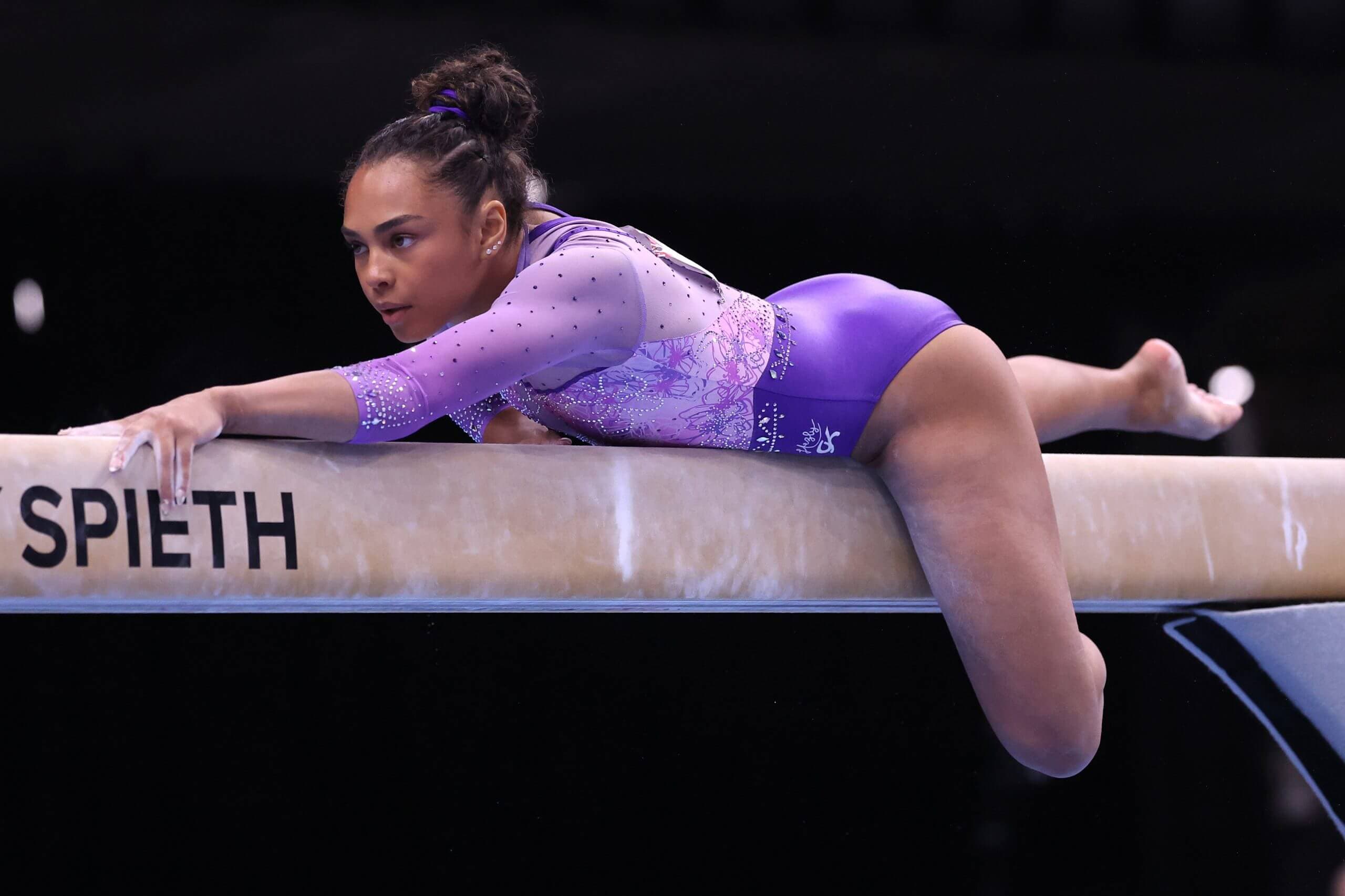 Olympic gold medalist Hezly Rivera rallies to capture second straight U.S. women's gymnastics title