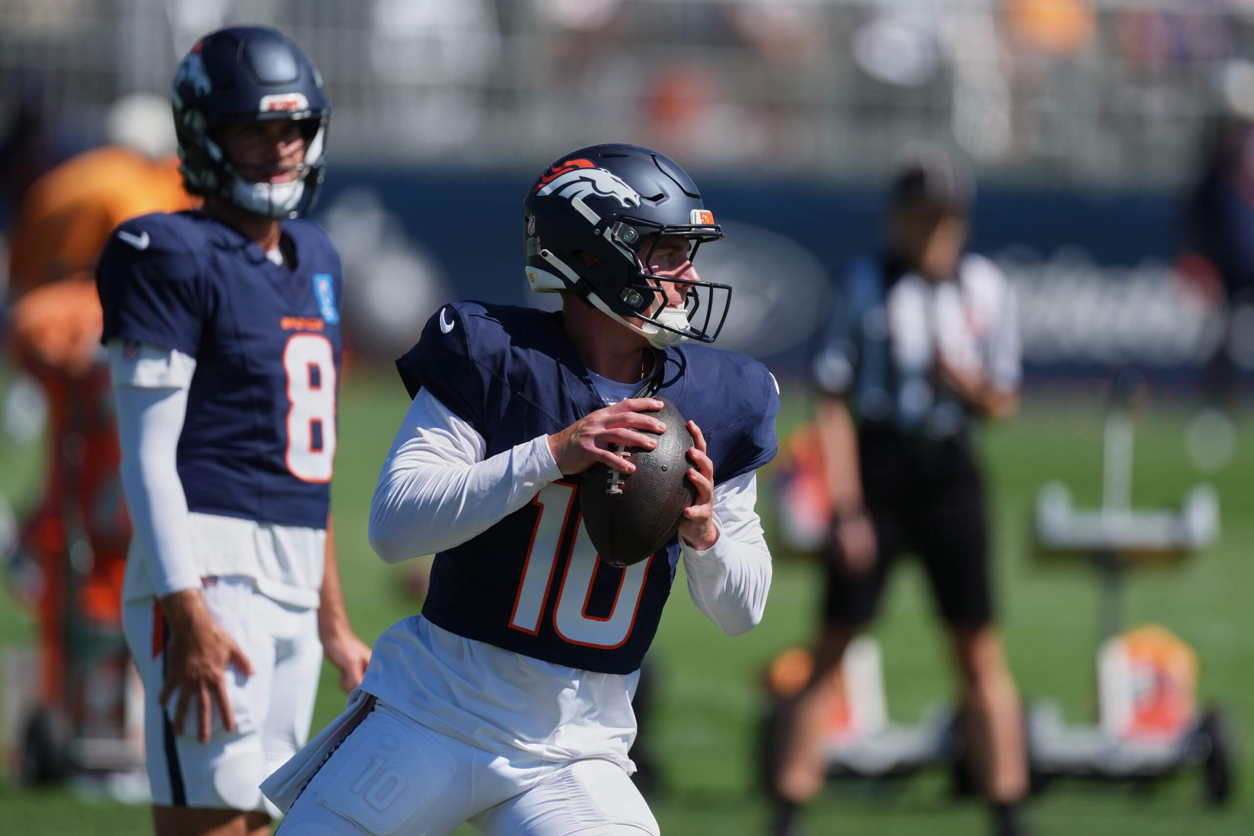 Bo Nix in middle of scrap at Broncos' heated camp practice: 'I love it. It's football'