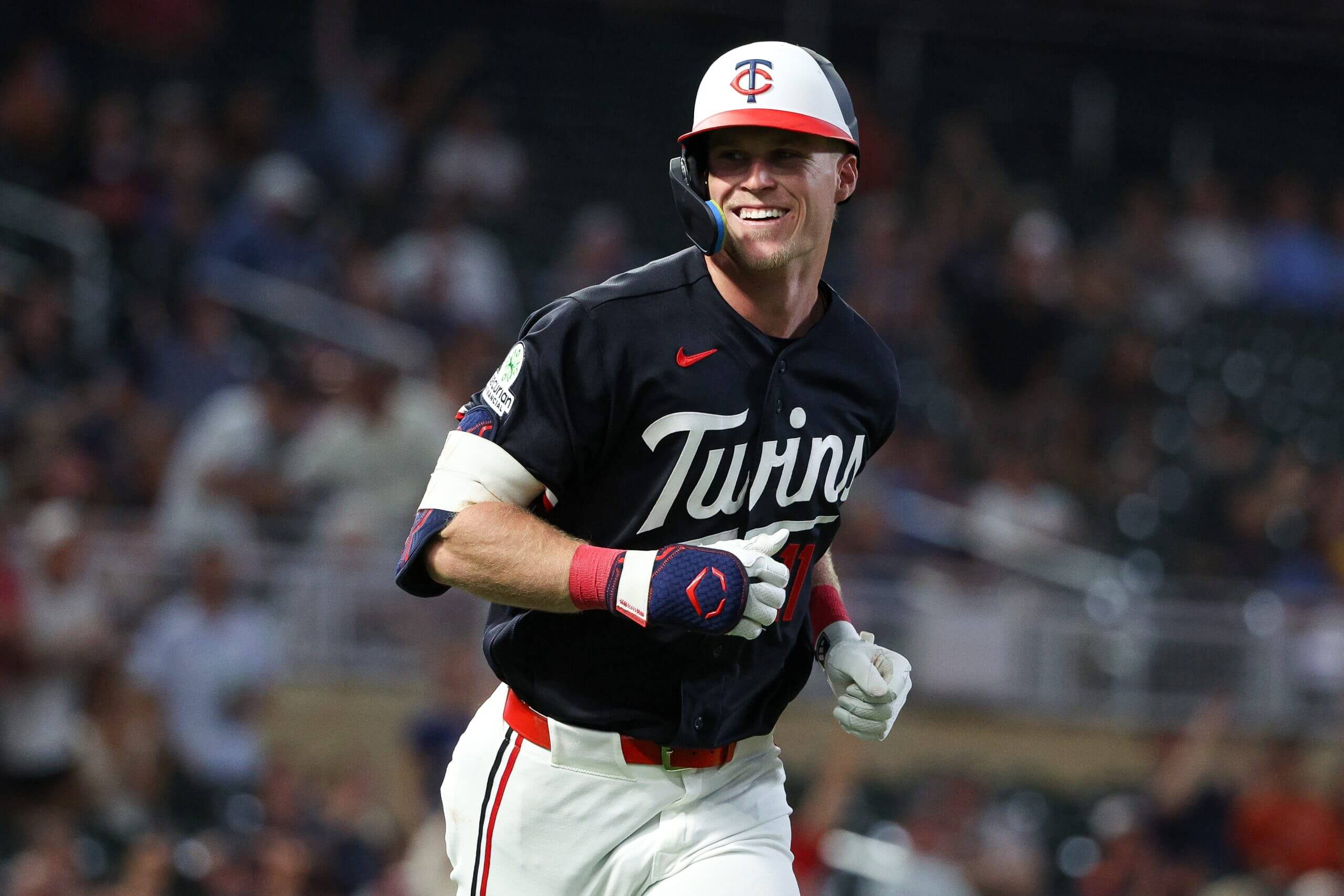 Twins top prospect Walker Jenkins hits first career homer off position player