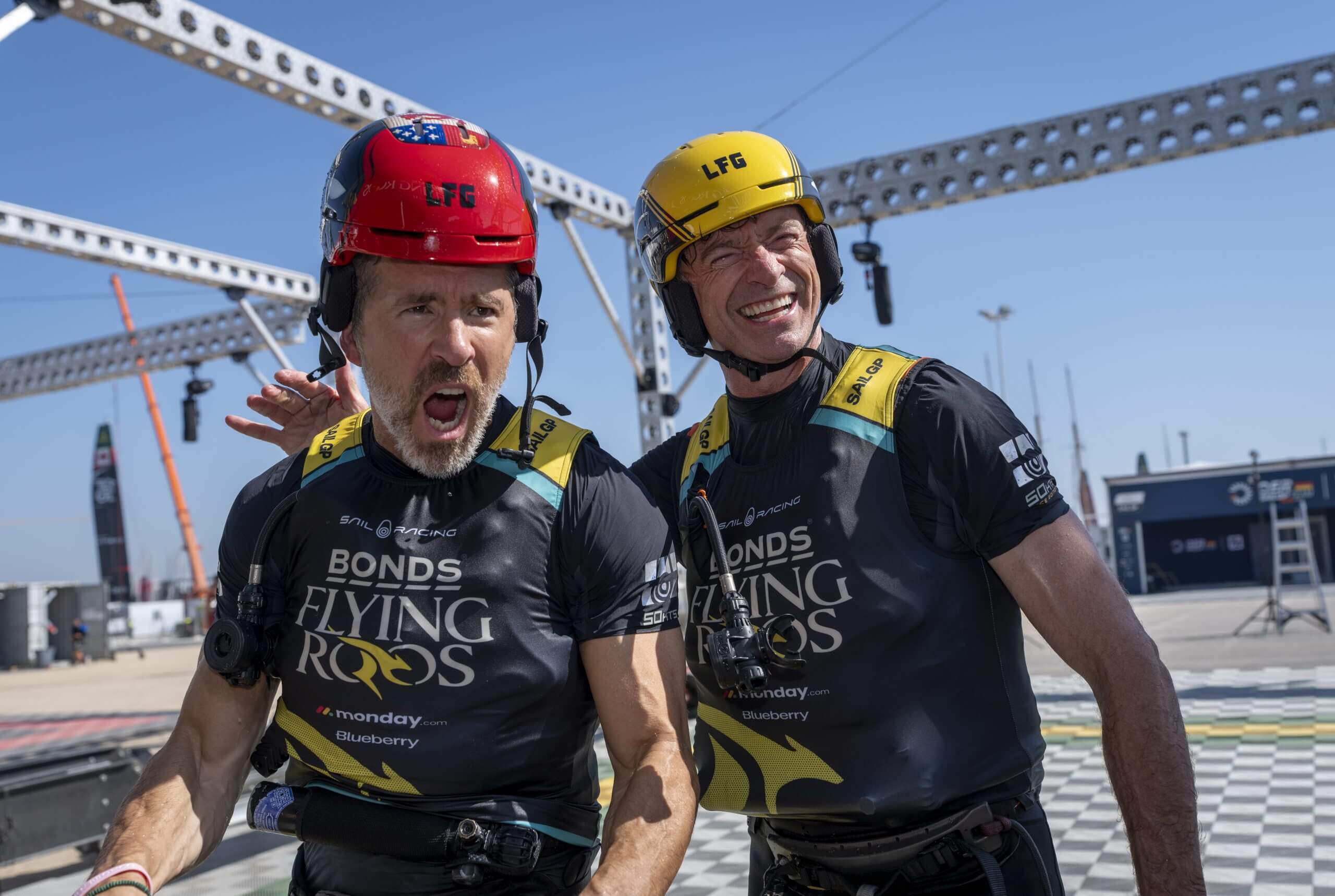 Ryan Reynolds beats Hugh Jackman in SailGP practice race ahead of Spain event