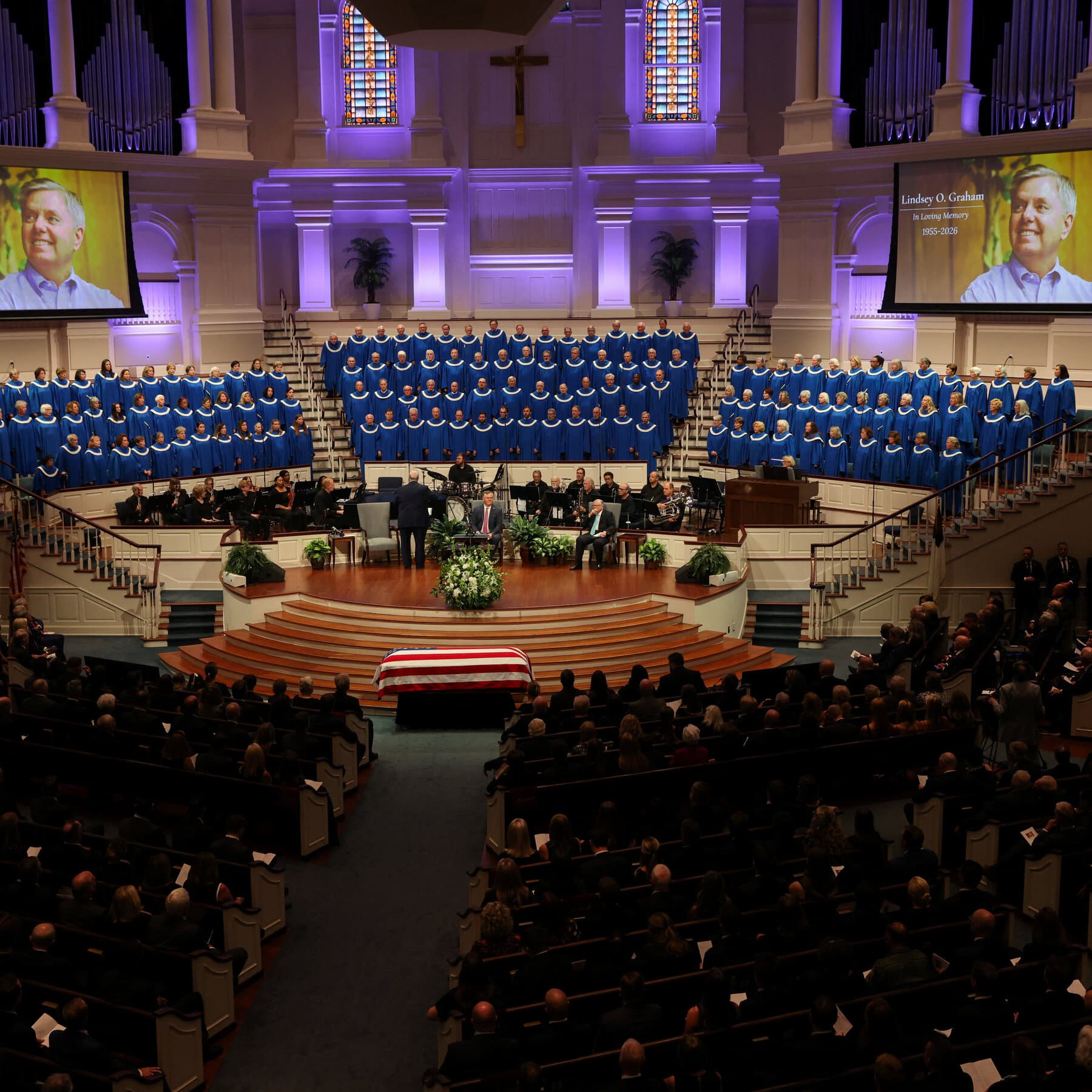 At Lindsey Graham’s Funeral There Were Tributes, But Politics Too