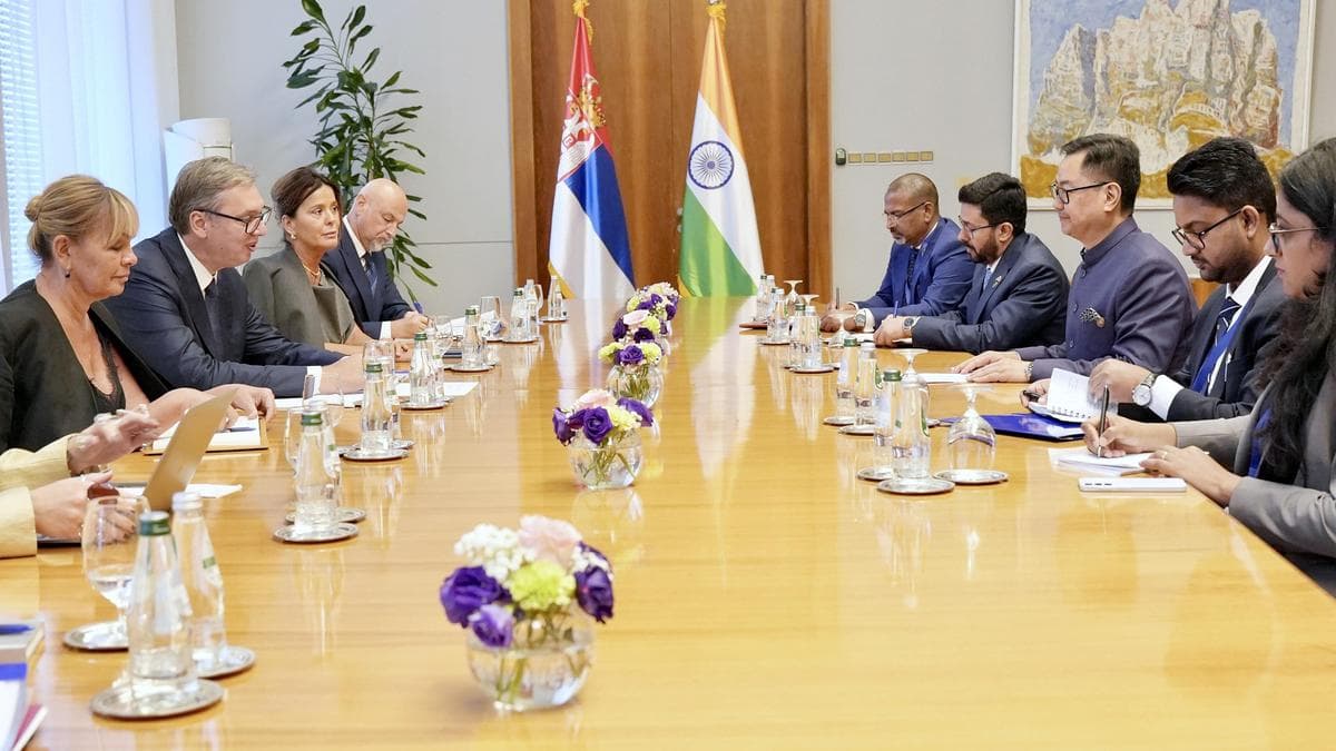 Kiren Rijiju meets Serbian President Vucic, reaffirms strong India-Serbia ties