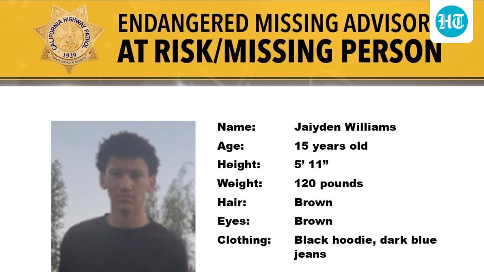 Jaiyden Williams: 5 things about missing California youth as ‘endangered missing’ advisory issued - latest update
