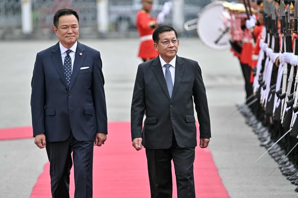 Sanctioned Myanmar leader Min Aung Hlaing arrives in Bangkok for Asean reintegration talks