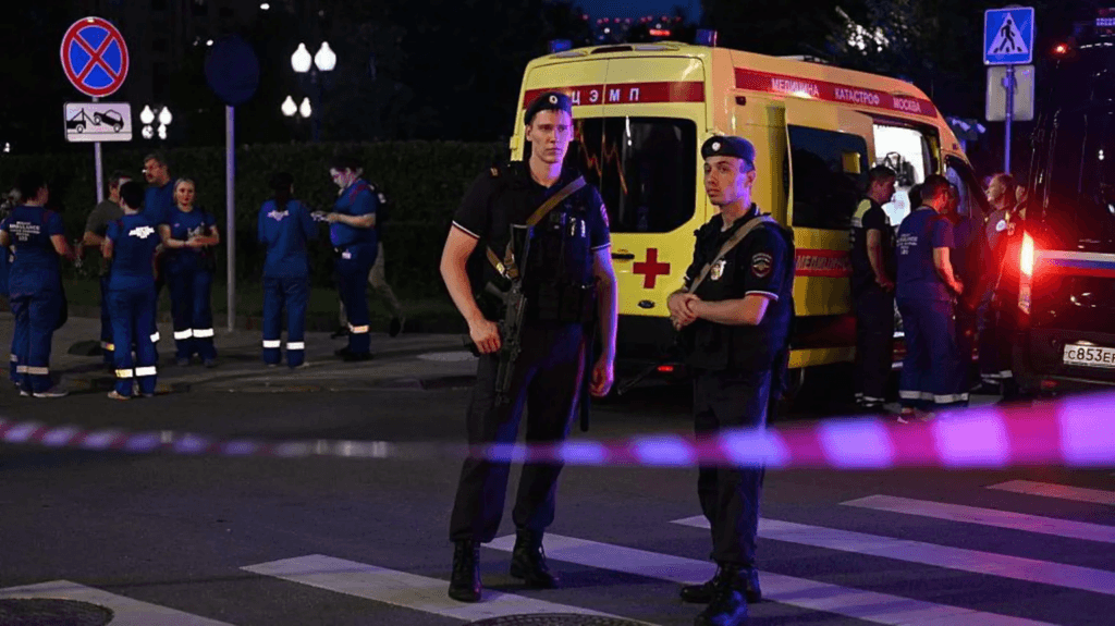 Three killed after bomb detonated at Moscow restaurant, state media say