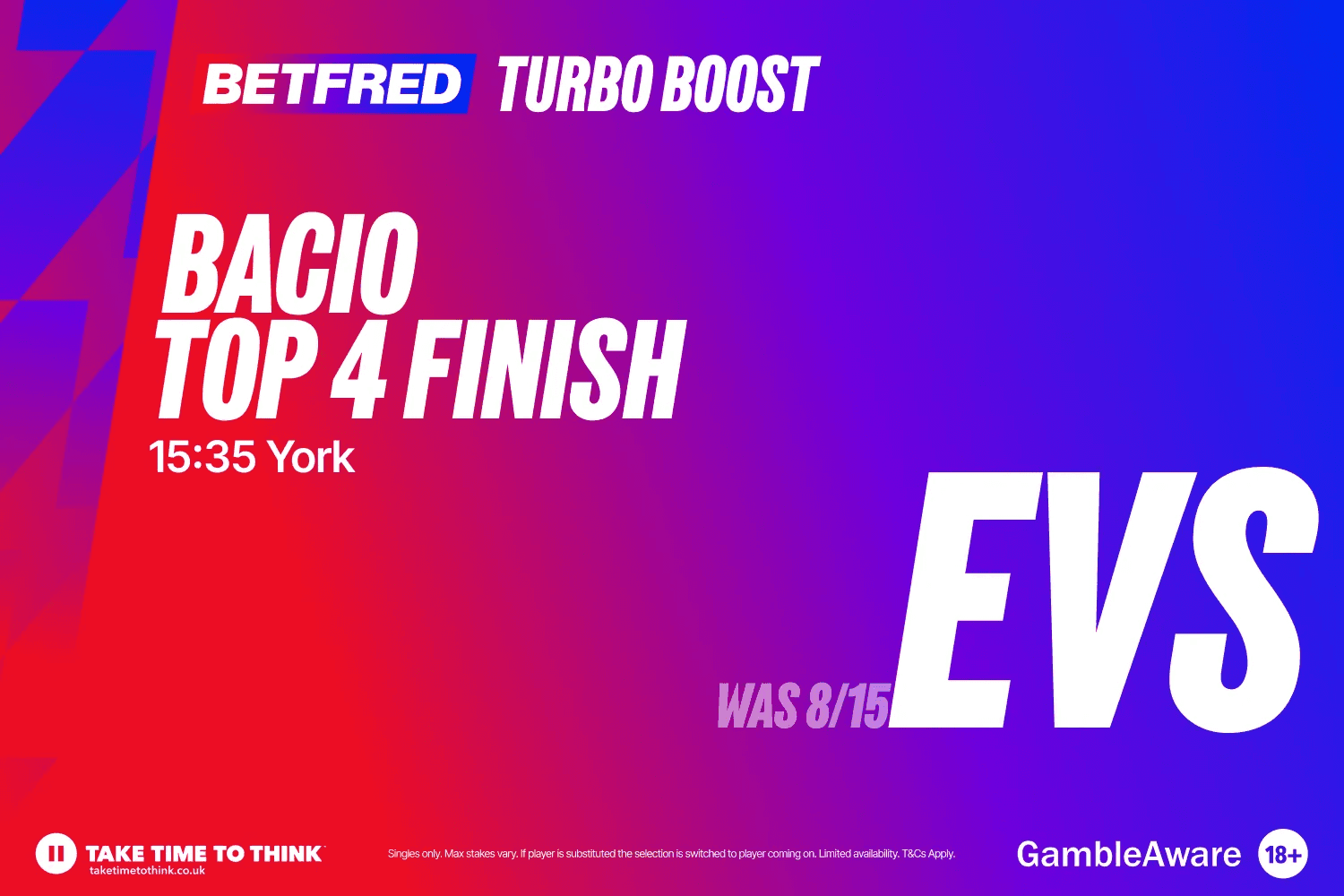 York Ebor Festival: Get Bacio top 4 finish in Nunthorpe Stakes TODAY at Evens | Betfred