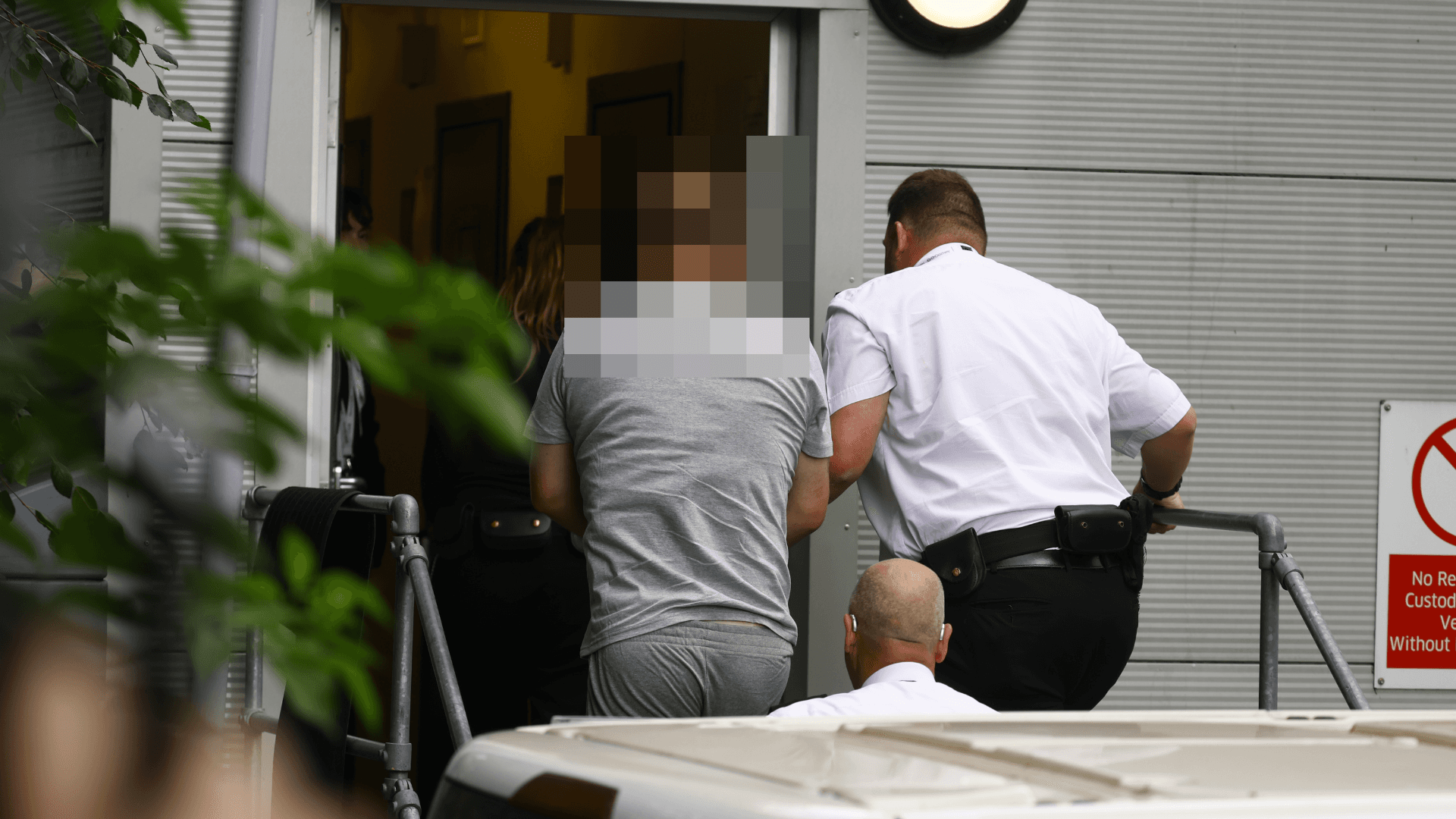 Moment dad charged over death of girl, 9, in Arbroath arrives at court
